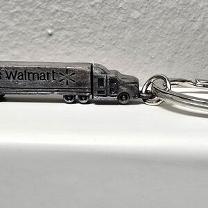 Walmart Pewter Truck Keychain - Silver